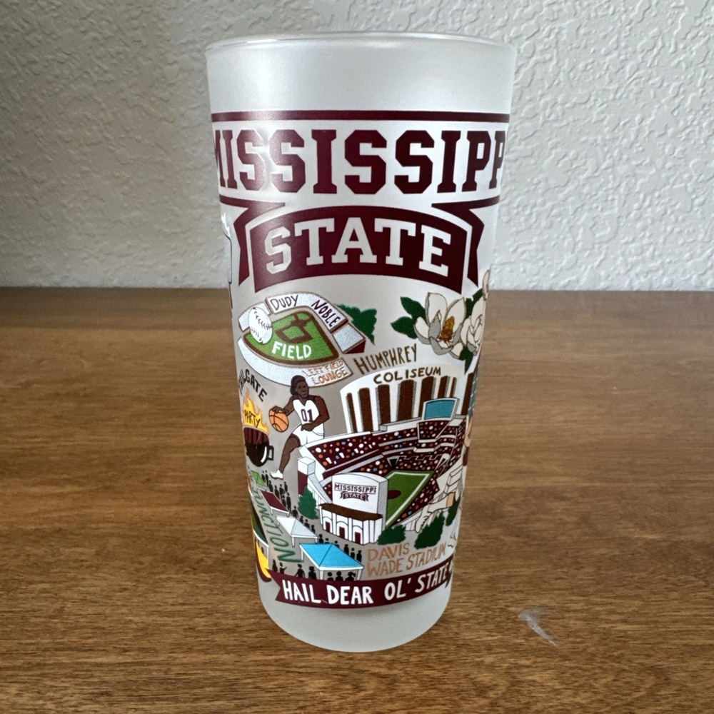Cat Studio Mississippi State Frosted Tumbler Glass 2018